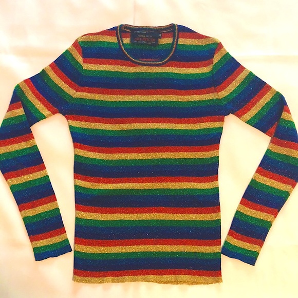 RARE Excellent condition vintage 1970’s Renee Tener metallic rainbow shirt - Picture 1 of 6